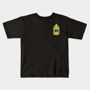 POCKET - Army - Master Sergeant - E8 - Blue Kids T-Shirt